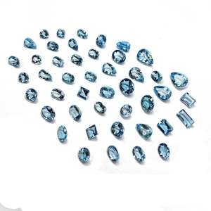 Aigue-marine naturelle de haute qualité Santa Maria, pierre précieuse 2-4 carats, couleur bleue, taille coussin diamant émeraude 8mm 1mm, certifiée IGI, en vrac - Product Image 2