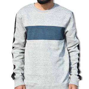Sweatshirts New Design Plus Size Slim Fit Plain <b>Man</b> 100%Cotton Block Color Crewneck Winter Wear Long Sleeves Casual Sweatshirt - Product Image 3