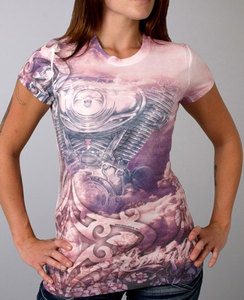 เสื้อยืดผู้หญิงทรงเข้ารูป 100% ผ้าฝ้าย สตรีทแวร์ รับผลิตตามสั่ง พิมพ์โลโก้ด้วยระบบสกรีน - Product Image 1