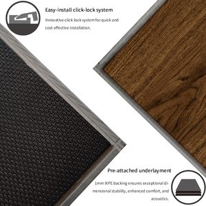 Venta al por mayor impermeable Click Lock plástico híbrido Pvc laminado tablón vinilo suelo de lujo interior Spc suelo - Product Image 4