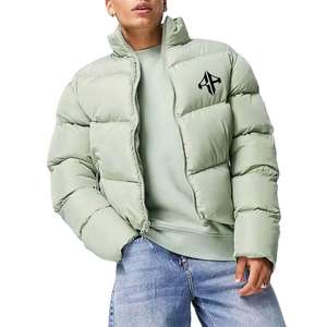 Nueva chaqueta de invierno con logotipo personalizado superior 2025, chaqueta acolchada con cremallera estampada transpirable de poliéster 100% de ATLANTIC - Product Image 1