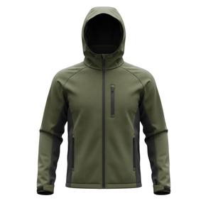 Veste Softshell en gros personnalisable, coupe-vent et imperméable pour l'extérieur, fermeture éclair, col roulé, 100 % polyester - Product Image 1