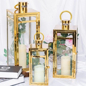 Lanterne à bougie en fer mat ou brillant avec support en verre fabriquée en Inde et conçue pour durer pour l'éclairage extérieur et de jardin - Product Image 2