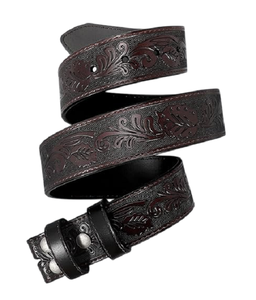 Cinturones de cuero genuino personalizables de Venta caliente Estilo occidental con hebilla de acero Tamaños disponibles-Venta al por mayor Cuero formal de vaquero - Product Image 2