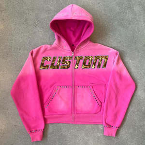 Sudaderas con Capucha Lisas al por Mayor, Unisex, de Alta Calidad, para Hombre, Talla Grande, de Felpa, con Cierre, Protección Solar - Product Image 2