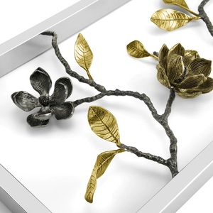 Estilo moderno Arte de la pared Decoración Metal de alta calidad flores huecas diseño tallado para sala de estar Floret De Pared decoración del hogar - Product Image 5