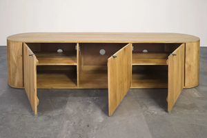 Mueble TV de madera maciza de 200 cm-Timea - Product Image 5