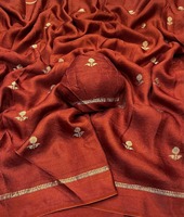 Vente en gros de sari Chanderi de luxe avec imprimé Ajrak & taille libre Chemisier de course pour occasion spéciale porter des prix bon marché OEM