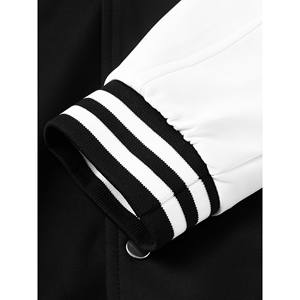 Ventes en gros, commandes en gros personnalisées, service OEM ODM, veste de sport tendance en polyester/coton, col montant, hiver, devant - Product Image 5