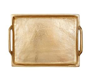 Plateau de service en métal couleur or de haute qualité plateau de service décoratif de forme rectangulaire pour hôtels restaurants à manger - Product Image 1