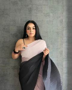 Indian Boutique tradicional exclusiva Faux Georgette Saree elegante nupcial boda fiesta desgaste blusa mujeres niñas Digital impreso - Product Image 4