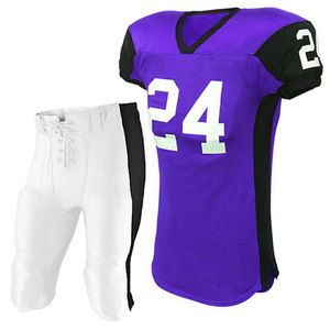 Uniformes de football américain sur mesure de haute qualité, dernier style avec manches courtes pour les sports d'été, vente chaude - Product Image 2
