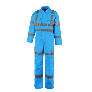 Haute qualité pur coton antistatique vêtements de travail résistant aux flammes combinaison une pièce combinaison de sécurité costume uniforme de travail