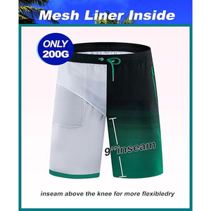 Custom 100% Cotton Casual Drawstring Eco-Friendly Windproof Swim Shorts Board Shorts Quick Dry Men's Swim Trunks with Pockets - Product Image 5