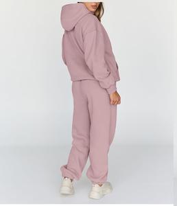 Ensemble de survêtements d'hiver pour femmes-Pullover surdimensionné à capuche et pantalon de survêtement-Ensemble deux pièces 2 pièces-Lounge Sets Hoodies - Product Image 2