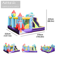 Glissade gonflable combinée en tissu Oxford épaissi de haute qualité, recommandée pour les enfants de 3 à 7 ans, souffleur inclus, idéale pour les fêtes d'anniversaire des enfants