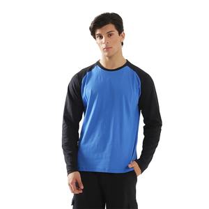 Luxe 100% coton biologique hommes à manches raglan t-shirts respirant uni logo personnalisé à manches longues surdimensionné lourd t-shirt - Product Image 5
