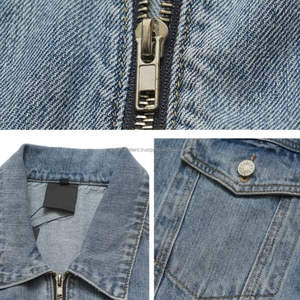 Loose Fit Classic Denim Jacket Men Cotton 2025 New Style Korean Trendy Brand Casual Top Spring Autumn Cropped Jacket Black Blue - Product Image 3