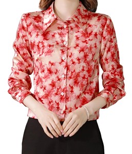 C Trending Sublimation Printed Shirt Camisas de manga larga de alta calidad Diseño elegante Camisas de mujer al por mayor - Product Image 1