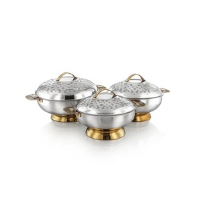 Grossiste Casserole de luxe de forme ronde Chauffe-plat de cuisine Pot en métal de haute qualité avec poignée. - Product Image 4