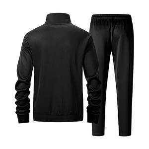 ชุดวอร์มผ้าฝ้ายขนแกะสำหรับผู้ชายใส่สบายชุดวิ่งขนาดใหญ่โอเวอร์ไซส์ชุดกีฬาสองชิ้นซิปปรับแต่งได้ - Product Image 2