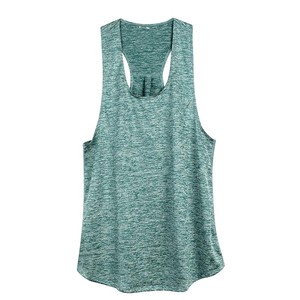 Camiseta sin mangas gris para mujer, cuello redondo, ribete en contraste, transpirable, de spandex y poliéster, top de yoga, ajuste regular, ropa deportiva para adulto - Product Image 5