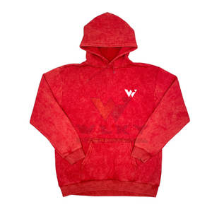 Sudadera con capucha de lavado ácido de invierno informal para hombre 2024 con diseño de tela de Color sólido Sudadera con capucha térmica de diseño personalizado - Product Image 1