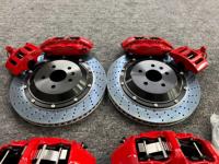 Kit d'étriers de frein avant haute performance personnalisés 6 pistons GT6 et arrière 4 pistons F40 avec frein de stationnement à câble, compatible Audi TT MK2 2007-2014
