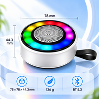 Speaker Bluetooth 5.3 Mini Portabel dengan Lampu RGB TWS Stereo Kartu TF Panggilan Bebas Genggam Tipe C Speaker Nirkabel Isi Ulang