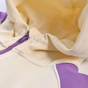 เสื้อมีฮู้ดคุณภาพสูงแบบกำหนดเองใส่ได้ทั้งชายและหญิงมีซิปขนาดใหญ่แบบเย็บติดและดีไซน์เป็นเส้นบนแขนเสื้อ - Product Image 3