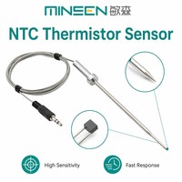 High Precision IP67 Waterproof NTC Thermistor 98.63K 100K B4066 Temperature Sensor for Deep Fryer Induction Cooker 950mm