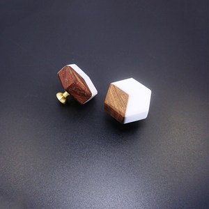 ลูกบิดหินอ่อนสีน้ำตาลและสีขาวตามสั่งขนาดผลิตจากอินเดียสีน้ำตาลธรรมชาติ - Product Image 5