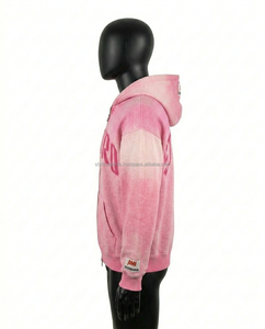 Custom Vintage Washed Customized Color Solid Winter Hoodie 360gsm Cotton Distressed <b>Pullover</b> <b>Mens</b> Streetwear Graphic - Product Image 2