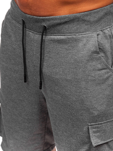 กางเกงขาสั้นกีฬาสุดเท่สำหรับผู้ชายกางเกงขาสั้นแห้งเร็วมีกระเป๋าสำหรับเล่นกีฬาวิ่งออกกำลังกายในยิมฟิตเนส - Product Image 5