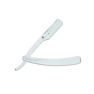 Navaja de Afeitar Profesional para Hombre, Plateada, de Acero con Alto Contenido de Carbono, Cuchillas de un Solo Filo Reemplazables - Product Image 4