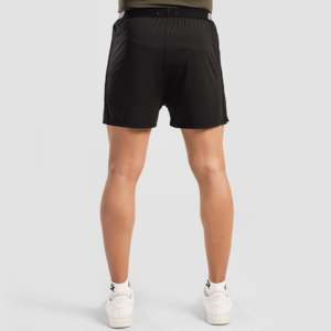 Shorts de basketball Motion Lite noirs, confortables, 100% polyester, taille élastique, logo décoratif, shorts élégants et tendance - Product Image 3