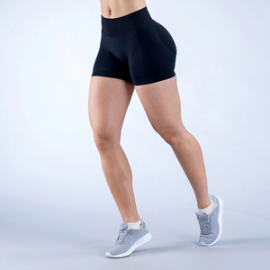Respirant Confortable Femmes Couleur Unie Taille Haute Push up Sports Gym Yoga Shorts - Product Image 2