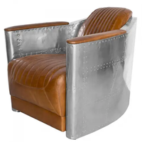 Canapé moderne de style luxueux inspiré d'un avion aviateur pour la maison et le bureau Fauteuil d'hôtel au design capitonné de style Tomcat