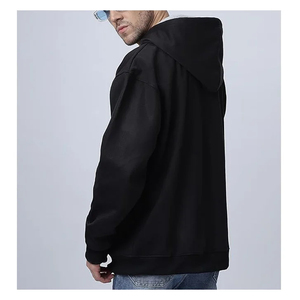 Sweat-shirts à capuche zippés décontractés en molleton 100 % coton pour hommes, personnalisables avec logo, style streetwear d'hiver, fabrication OEM/ODM au Pakistan pour les commandes en gros - Product Image 4