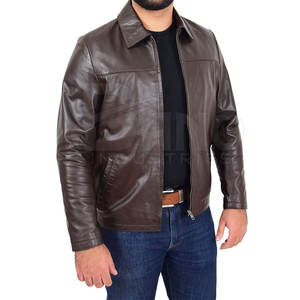 Chaqueta de Cuero de Invierno de Alta Calidad Hecha a Medida para Hombre, de Cuero Vacuno Genuino, con Logotipo Frontal, Estilo Casual, Secado Rápido y Transpirable - Product Image 4