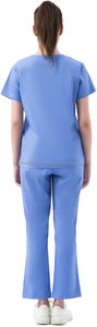 Uniformes médicaux personnalisables OEM pour infirmières, unisexes, en sergé de coton, avec détection d'aiguilles et fusion sans couture - Product Image 2
