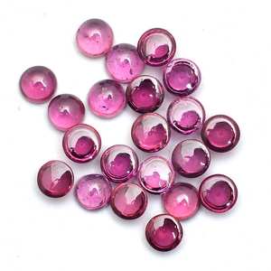หินควอตซ์ธรรมชาติพลอยโกเมน Cabochon แบบเรียบหลังเรียบหลวมสีม่วงขนาด7มม. - Product Image 5