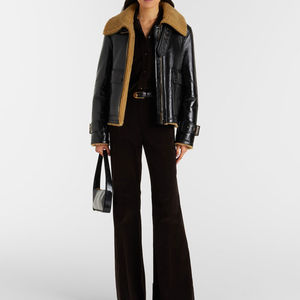 Veste en cuir véritable pour femmes de haute qualité, doublée de fourrure, épaisse, chaude, tendance pour l'hiver - Product Image 4