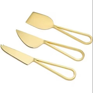 Ensemble de 3 couteaux à fromage en acier inoxydable de qualité supérieure, accessoires pour planche à fromage, couteau à tartiner le fromage, noir - Product Image 6