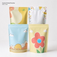 Sachets refermables personnalisés 3,5g en aluminium souple de qualité alimentaire, résistants aux enfants, avec fenêtre transparente, 100 pièces