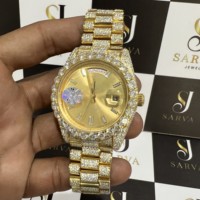 Montre mécanique pour homme, cadran antique de 28 mm, sport, luxe, mode, or blanc, cristal saphir, acier inoxydable, mouvement ETA