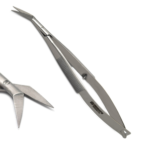 Tijera Angular Noyes Manual de acero inoxidable de alta calidad, corte de tejido, microcirugía, disección, tijeras oftálmicas - Product Image 1