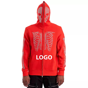 เสื้อมีฮู้ดผ้าฝ้าย100% ของผู้ชายใส่สบายพร้อมซิปพิมพ์ลายผ้าถ่ายเทความร้อนสำหรับฤดูหนาว - Product Image 1