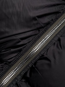 Veste matelassée en toile tricotée tendance pour femmes, col montant, chaude, coupe-vent, imperméable, logo personnalisé, hiver - Product Image 3