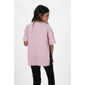 T-shirt imprimé pour fille Tissu en jersey simple avec fente latérale pour vêtements fille - Product Image 2